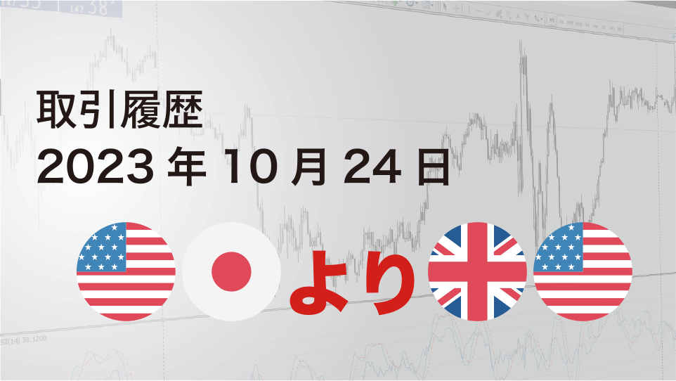 2023年10月23日 ドル円（USD/JPY）＆ポンドドル（GBP/USD）5分足チャート-ドル円（USD/JPY）よりポンドドル（GBP/USD）