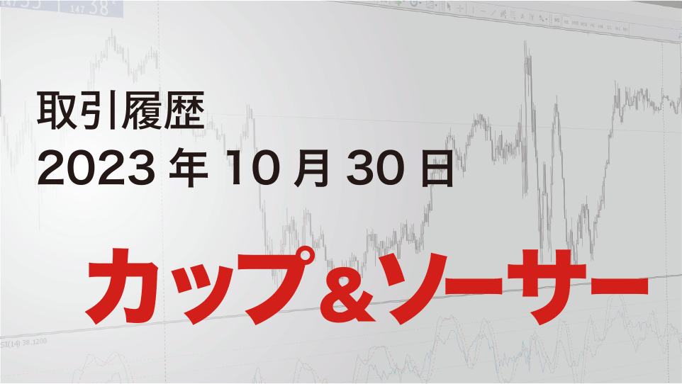 2023年10月30日 ポンドドル（GBP/USD）5分足チャート-カップアンドソーサー