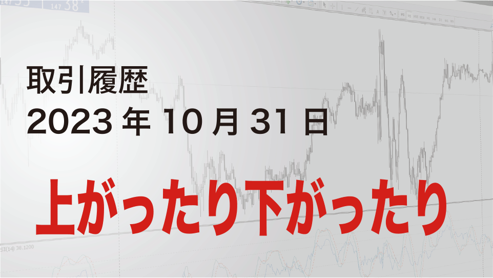 2023年10月31日 ポンドドル（GBP/USD）5分足チャート-上がったり下がったり